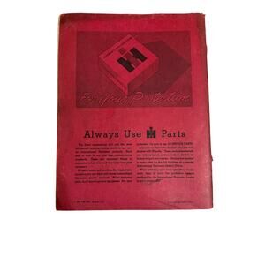 VTG International Farmall McCormick Super M-MV Tractors Owners Manuel